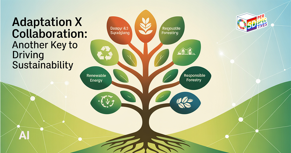 Adaptation x Collaboration แสดงถึงความจำเป็นของการร่วมมือและปรับตัวเพื่อความยั่งยืนในอนาคต