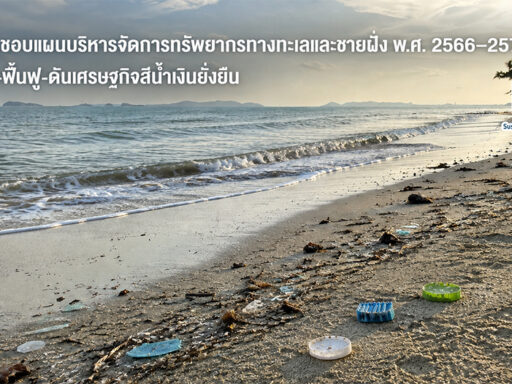 ขยะพลาสติกบนชายหาดไทย สะท้อนแผนบริหารจัดการทรัพยากรทางทะเลและชายฝั่ง 2566–2570 และเศรษฐกิจสีน้ำเงินยั่งยืน SD Perspectives : Strategic Sustainability Media in Thailand