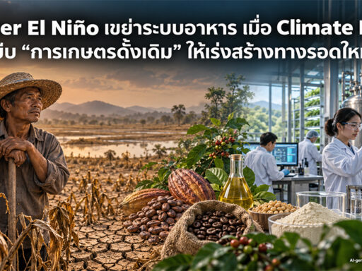 Super El Niño กำลังซ้ำเติมระบบเกษตรที่เปราะบางจากภัยแล้ง ต้นทุนปุ๋ย และความผันผวนของห่วงโซ่อุปทาน ทำให้เทคโนโลยีอาหารในระบบควบคุม เช่น Bioreactor และ Precision Fermentation ถูกมองเป็นอีกทางเลือกในการเสริมความมั่นคงทางอาหาร โดยไม่ใช่การแทนที่เกษตรแบบดั้งเดิมทั้งหมด SD Perspectives : ESG & Business Strategy Media in Thailand
