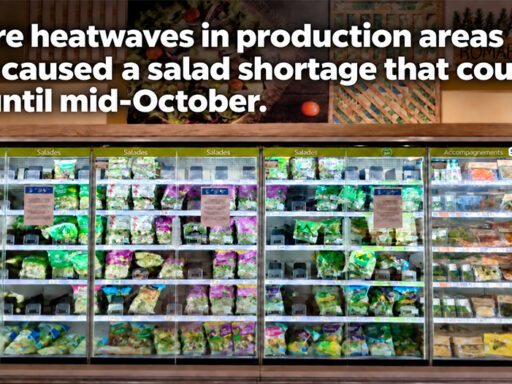 Supermarket notice in France explaining a salad shortage caused by severe heatwaves SD Perspectives : Lifestyle Sustainability Media in Thailand.