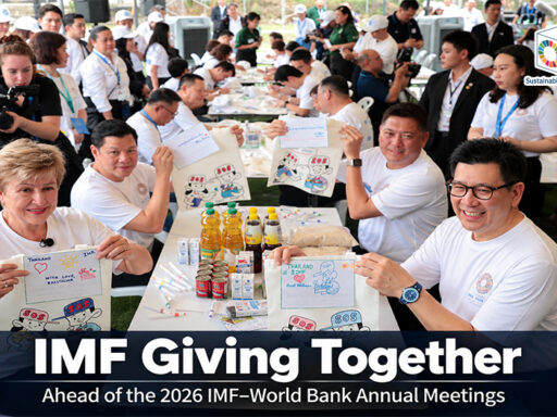 IMF staff join CSR activities at Bo Farang Rim Nam community in Bangkok ahead of the 2026 IMF–World Bank Annual Meetings. เจ้าหน้าที่ IMF ร่วมกิจกรรม CSR ณ ชุมชนบ่อฝรั่งริมน้ำ กรุงเทพฯ ก่อนการประชุม IMF–World Bank ประจำปี 2569| SD Perspectives : Sustainability Media in Thailand